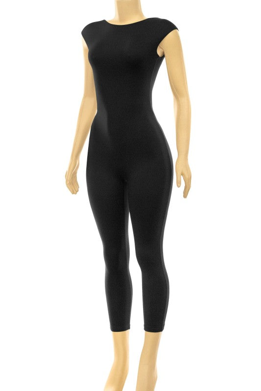 Black capri jumpsuit
