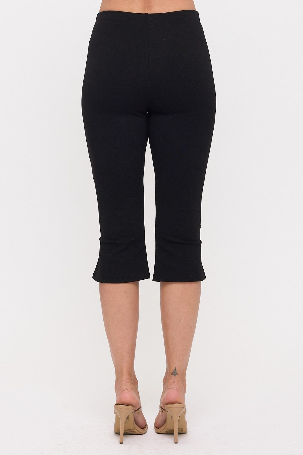 Flare double layer capri pants