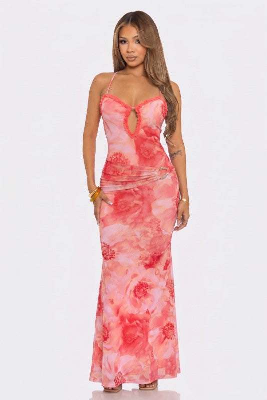 Printed maxi dress