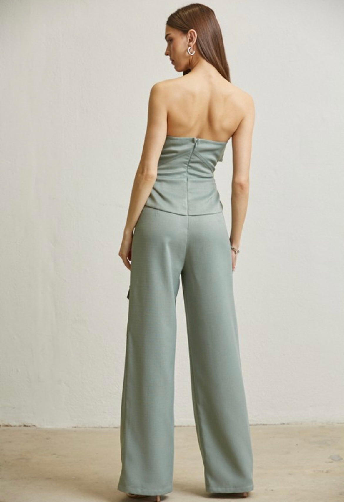 Green Cargo Jumpsuit