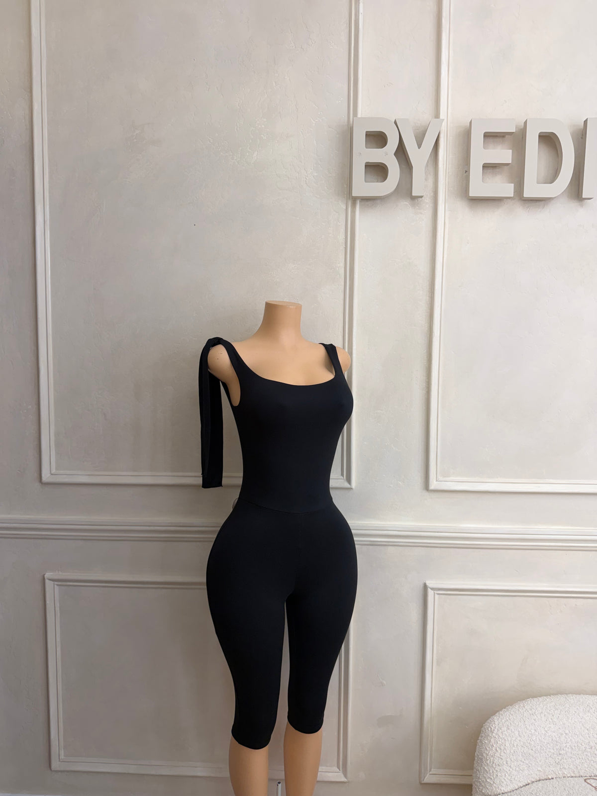 Black capri jumpsuit