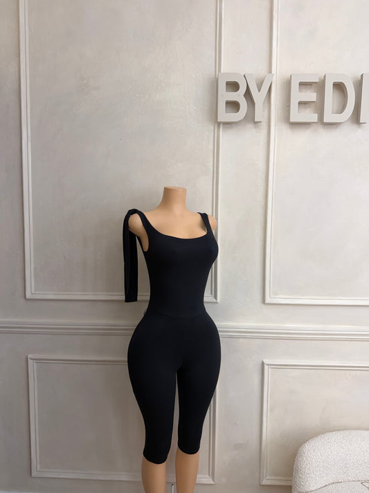 Black capri jumpsuit
