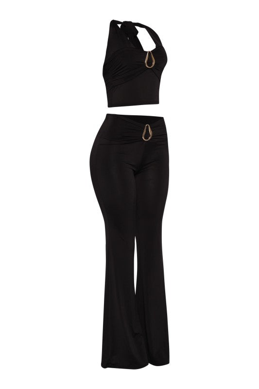Halter top and pant set