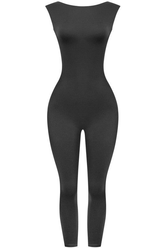 Black capri jumpsuit