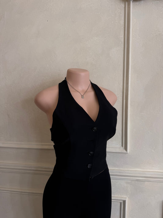 Black vest top