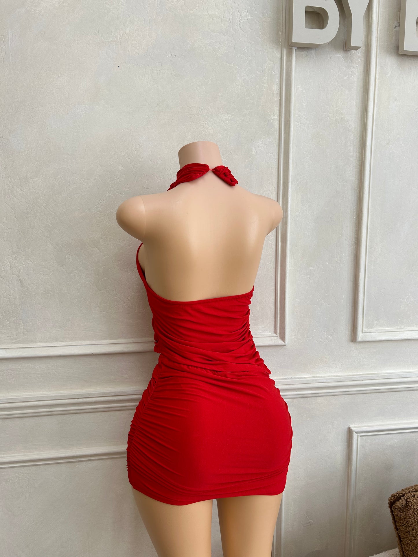 Red halter 2pc set