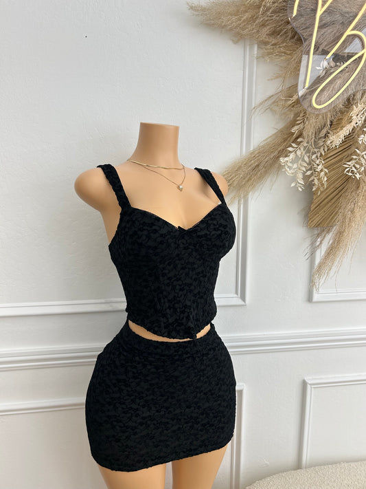 Corset skirt and top set