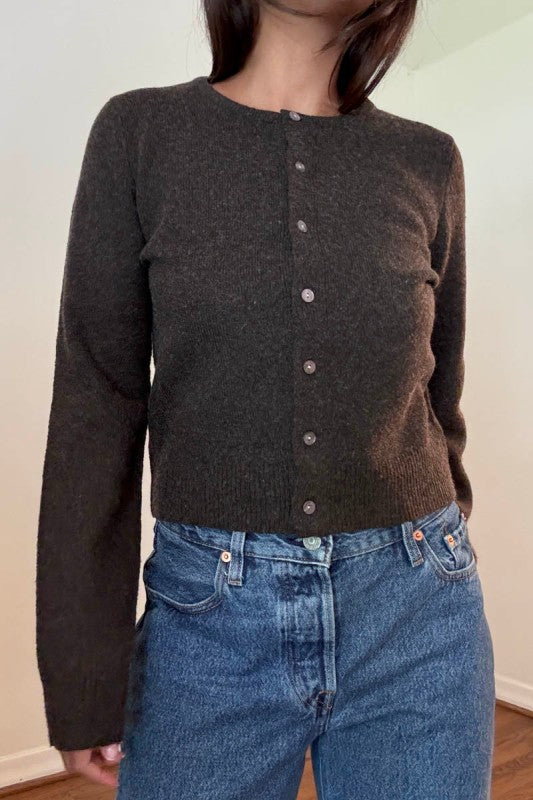 Brown cardigan