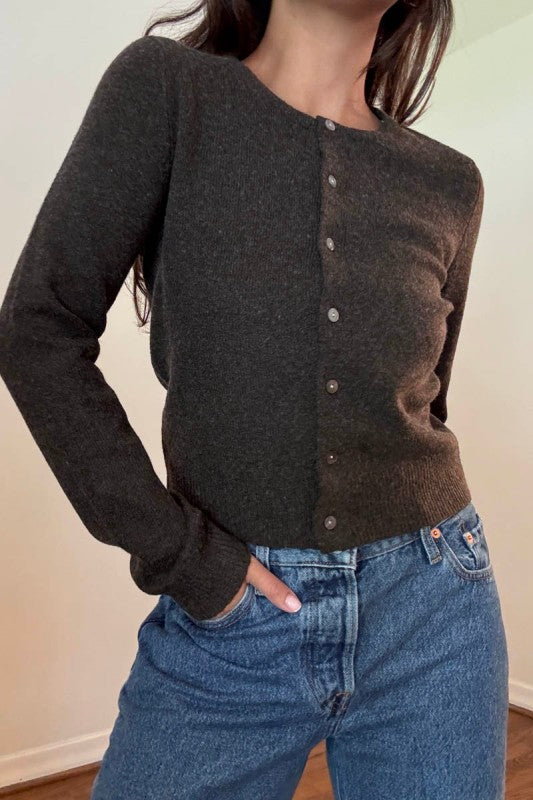 Brown cardigan