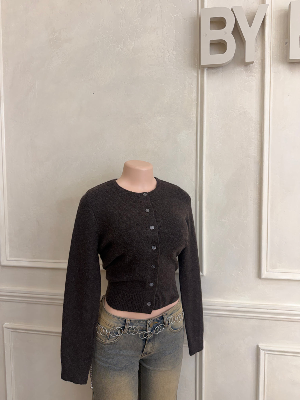 Brown cardigan