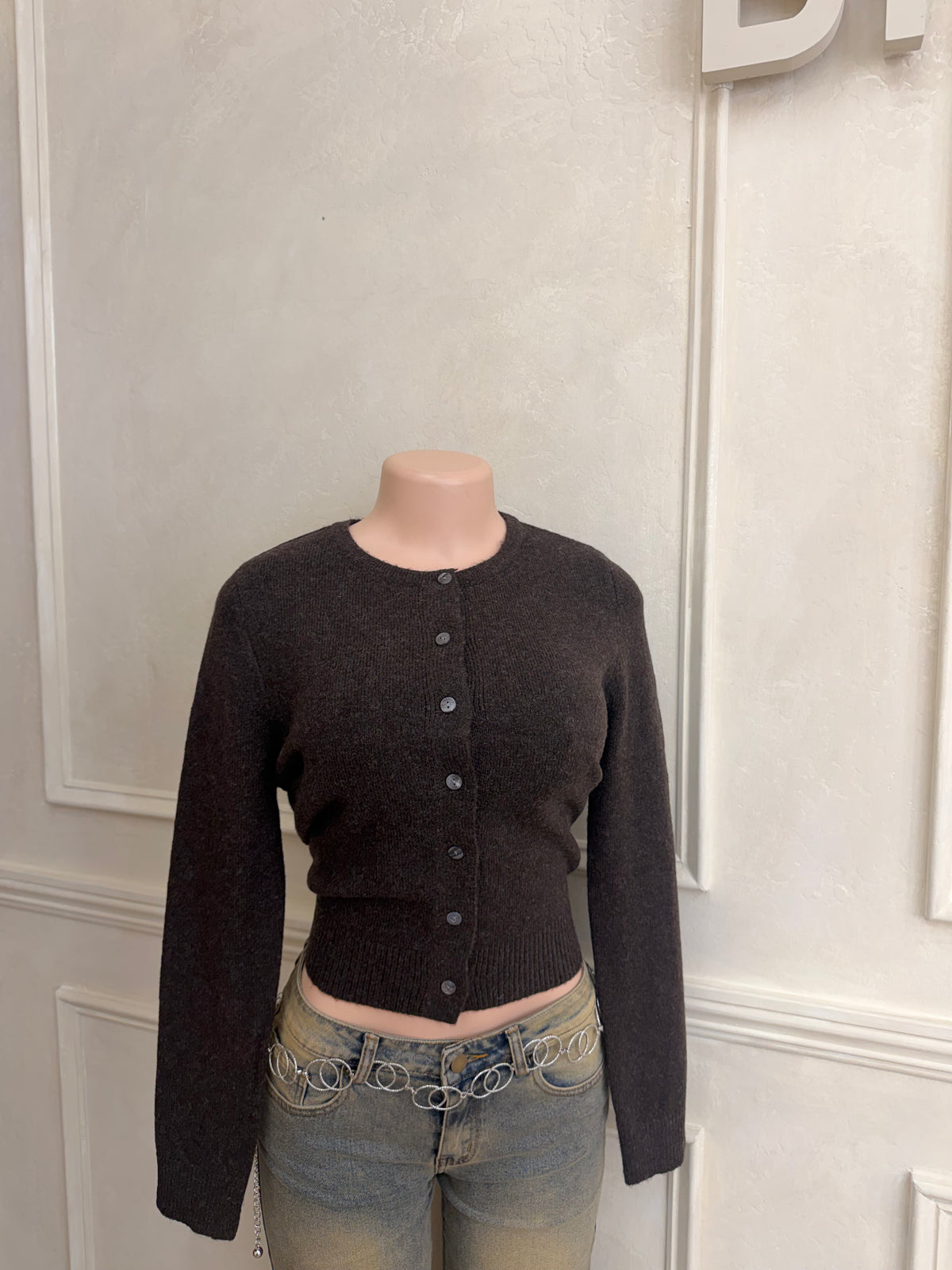 Brown cardigan